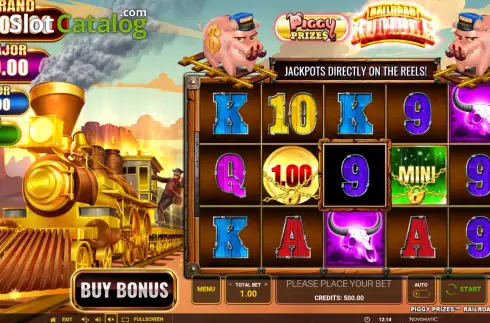 Скрин2. Piggy Prizes Railroad Rumble слот