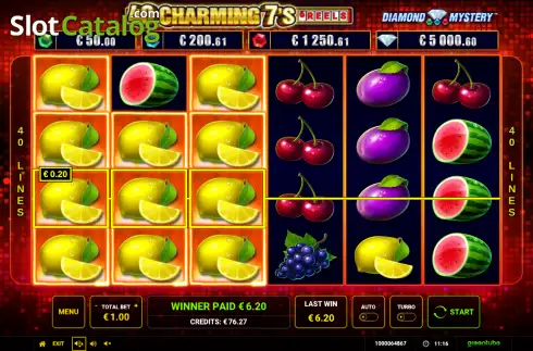Скрин3. Diamond Mystery - 40 Charming 7's 6reels слот