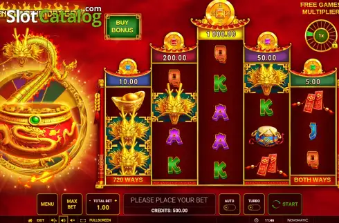 Скрин2. Golden Flaming Dragon слот