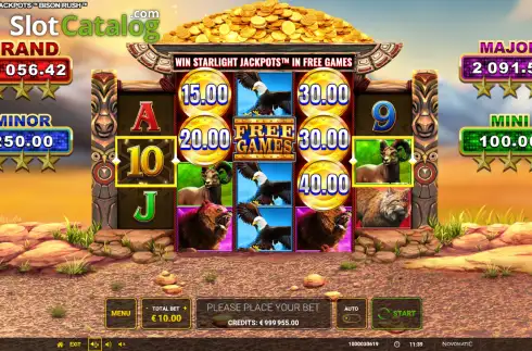 Скрин2. Starlight Jackpots Bison Rush слот