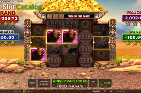 Скрин3. Starlight Jackpots Bison Rush слот