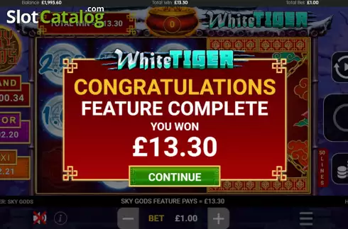 Скрин8. White Tiger (HITSqwad) слот