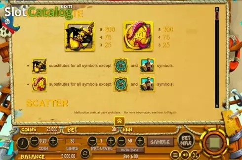 Скрин2. Scruffy Scallywags слот