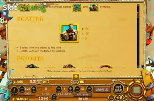 Скрин3. Scruffy Scallywags слот