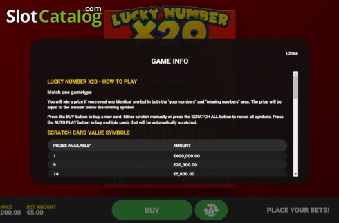 Скрин6. Lucky Number x20 слот