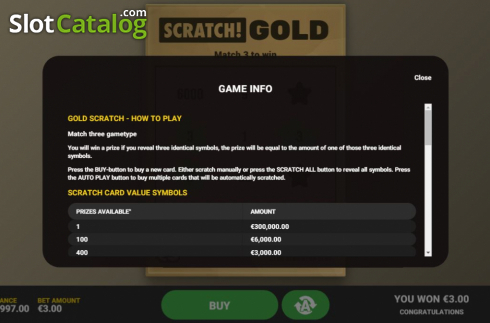 Скрин5. Scratch Gold слот