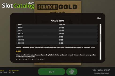 Скрин6. Scratch Gold слот
