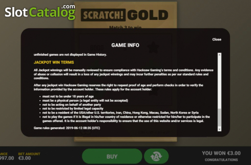 Скрин8. Scratch Gold слот