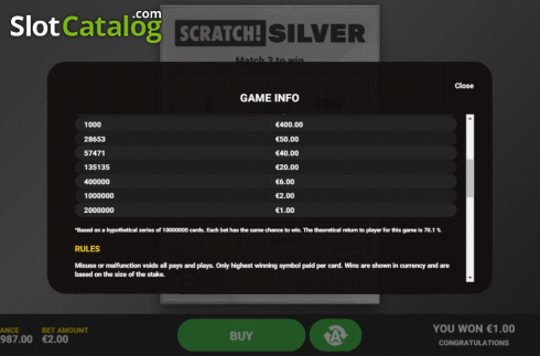 Скрин6. Scratch Silver слот