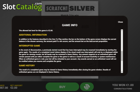 Скрин7. Scratch Silver слот