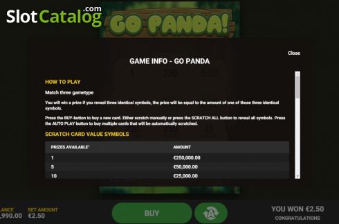Скрин8. Go Panda слот