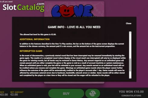 Скрин7. Love Is All You Need слот