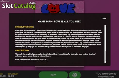 Скрин8. Love Is All You Need слот
