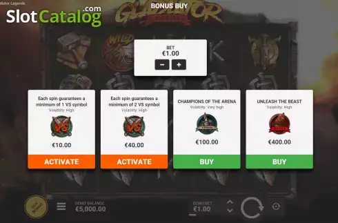 Скрин6. Gladiator Legends слот