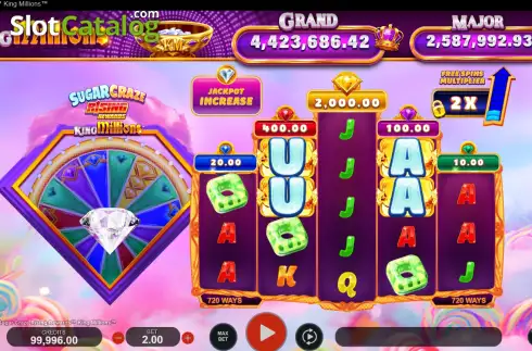 Скрин2. Sugar Craze Rising Rewards King Millions слот