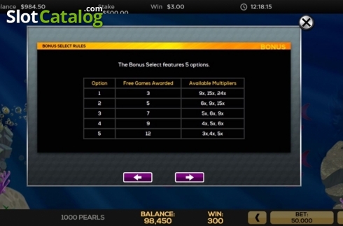 Скрин7. 1000 Pearls слот