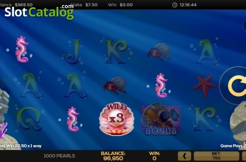 Скрин4. 1000 Pearls слот
