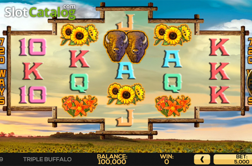 Скрин2. Triple Buffalo слот