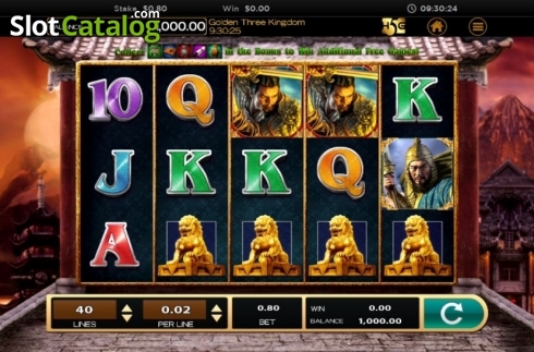 Скрин2. Golden Three Kingdom слот