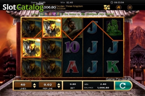 Скрин9. Golden Three Kingdom слот