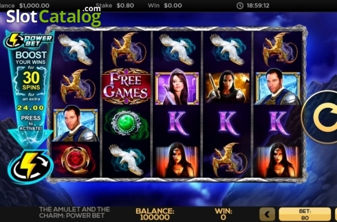 Скрин2. Amulet and Charm Power Bet слот