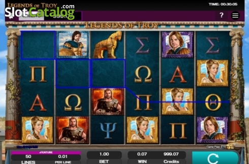 Скрин3. Legends of Troy слот