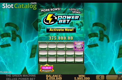 Скрин7. Green Machine Deluxe Power Bet слот