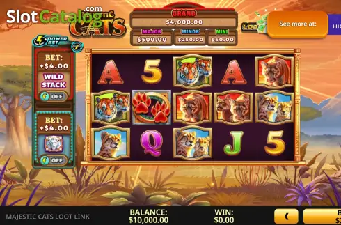 Скрин2. Majestic Cats Loot Link слот