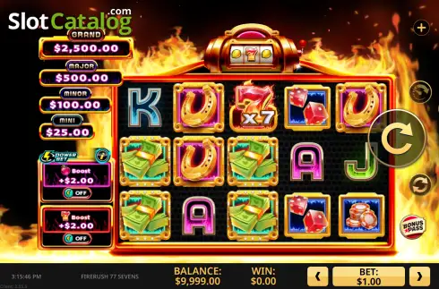 Скрин2. Firerush 77 Sevens слот