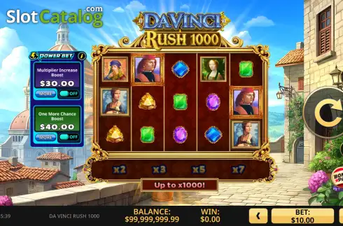 Скрин2. Da Vinci Rush 1000 слот