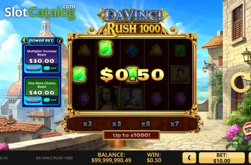 Скрин3. Da Vinci Rush 1000 слот