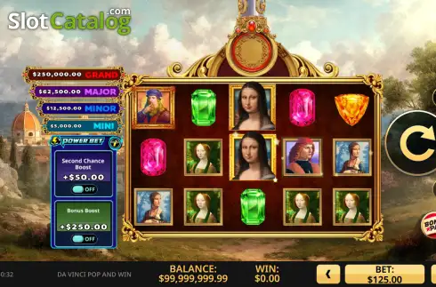 Скрин2. Da Vinci Pop and Win слот