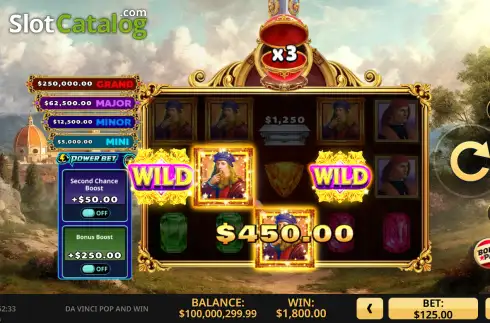 Скрин3. Da Vinci Pop and Win слот