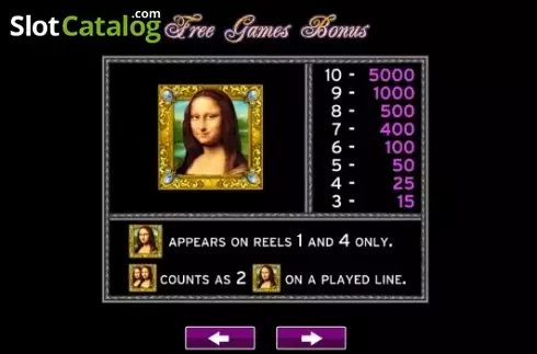 Скрин5. Double Da Vinci Diamonds слот