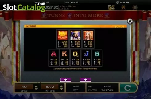 Скрин9. Joker's Riches слот