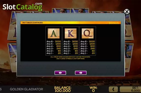 Скрин8. Golden Gladiator слот