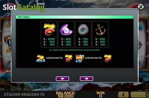 Скрин6. Stackin' Kraken 7s слот