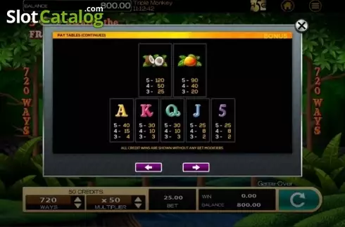 Скрин5. Triple Monkey (High 5 Games) слот