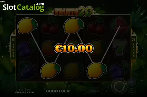 Скрин5. Fruits 20 слот