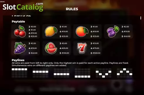 Скрин7. Fruits XL слот