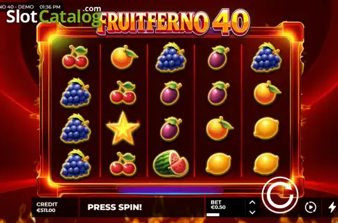 Скрин2. Fruitferno 40 слот