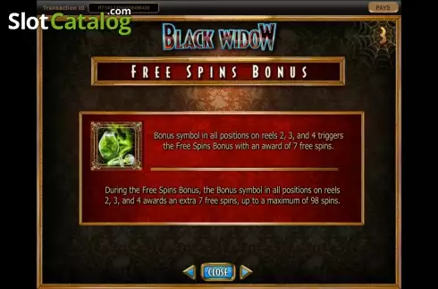 Скрин4. Black Widow (IGT) слот