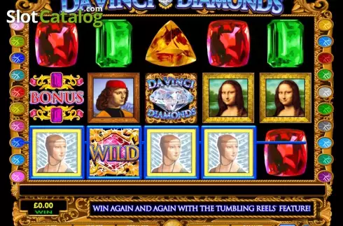 Скрин2. Da Vinci Diamonds слот