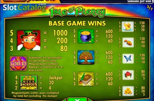Скрин4. MegaJackpots Isle O'Plenty слот