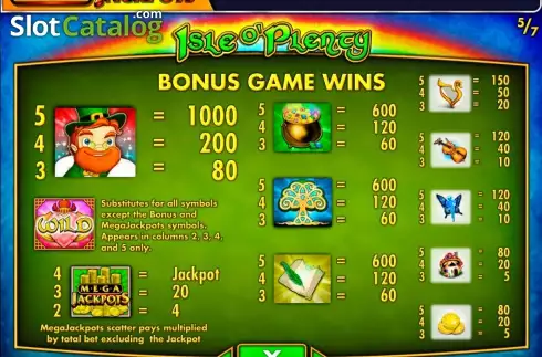 Скрин6. MegaJackpots Isle O'Plenty слот