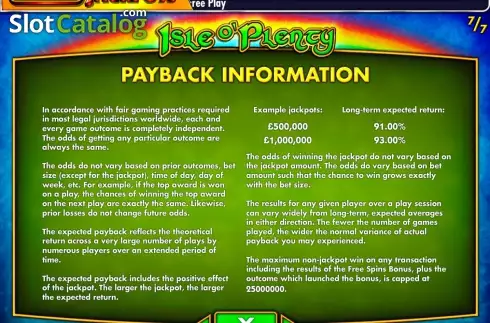 Скрин8. MegaJackpots Isle O'Plenty слот