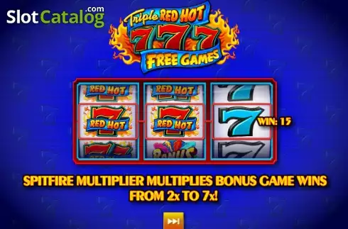 Скрин2. Triple Red Hot 7s слот