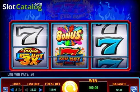 Скрин4. Triple Red Hot 7s слот