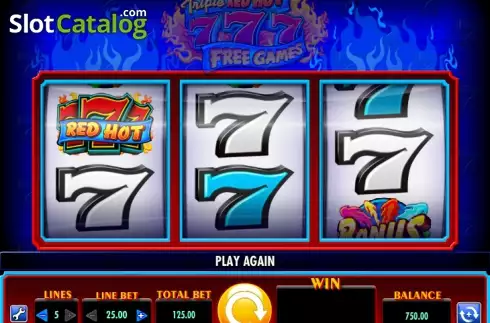 Скрин5. Triple Red Hot 7s слот