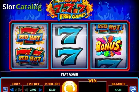 Скрин6. Triple Red Hot 7s слот